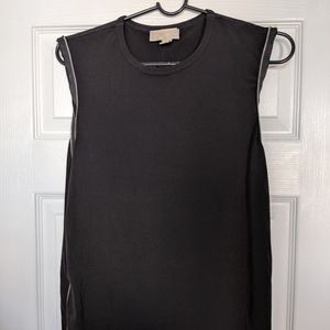 Michael kors black zipper blouse